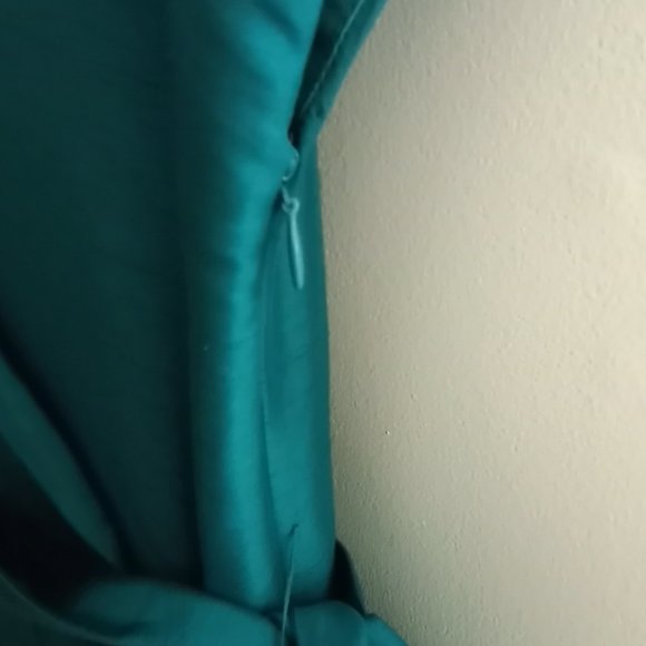 'NEW DIRECTIONS' Shawl collared full skirt Dress Size 12 Jewel toned Jad… - Picture 7 of 10